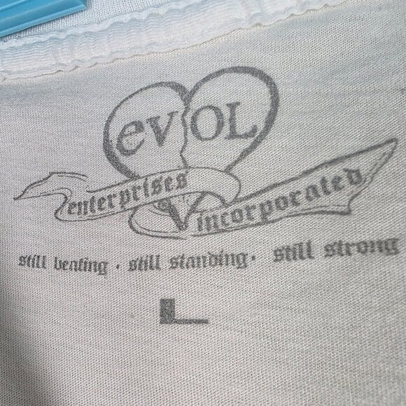 Evol Enterprises Men's White Safety Pin Tee Shirt Size Large NWT - Picture 5 of 6